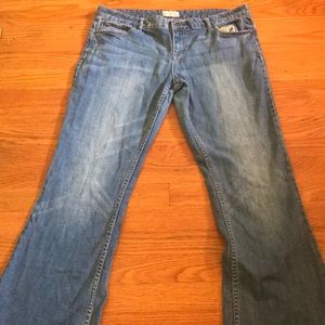 Mid rise bell bottom jeans